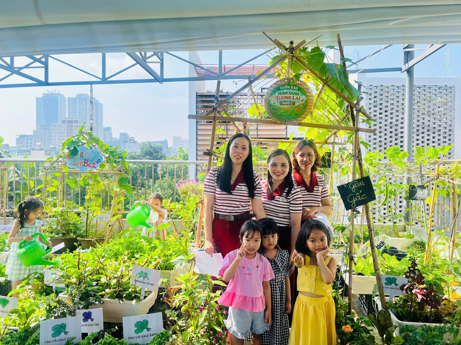 TRƯỜNG MẦM NON HOÀNG CÚC TỔ CHỨC CHẤM THI LẦN 3 - HỘI THI “THIẾT KẾ MÔ HÌNH VƯỜN RAU CỦA BÉ